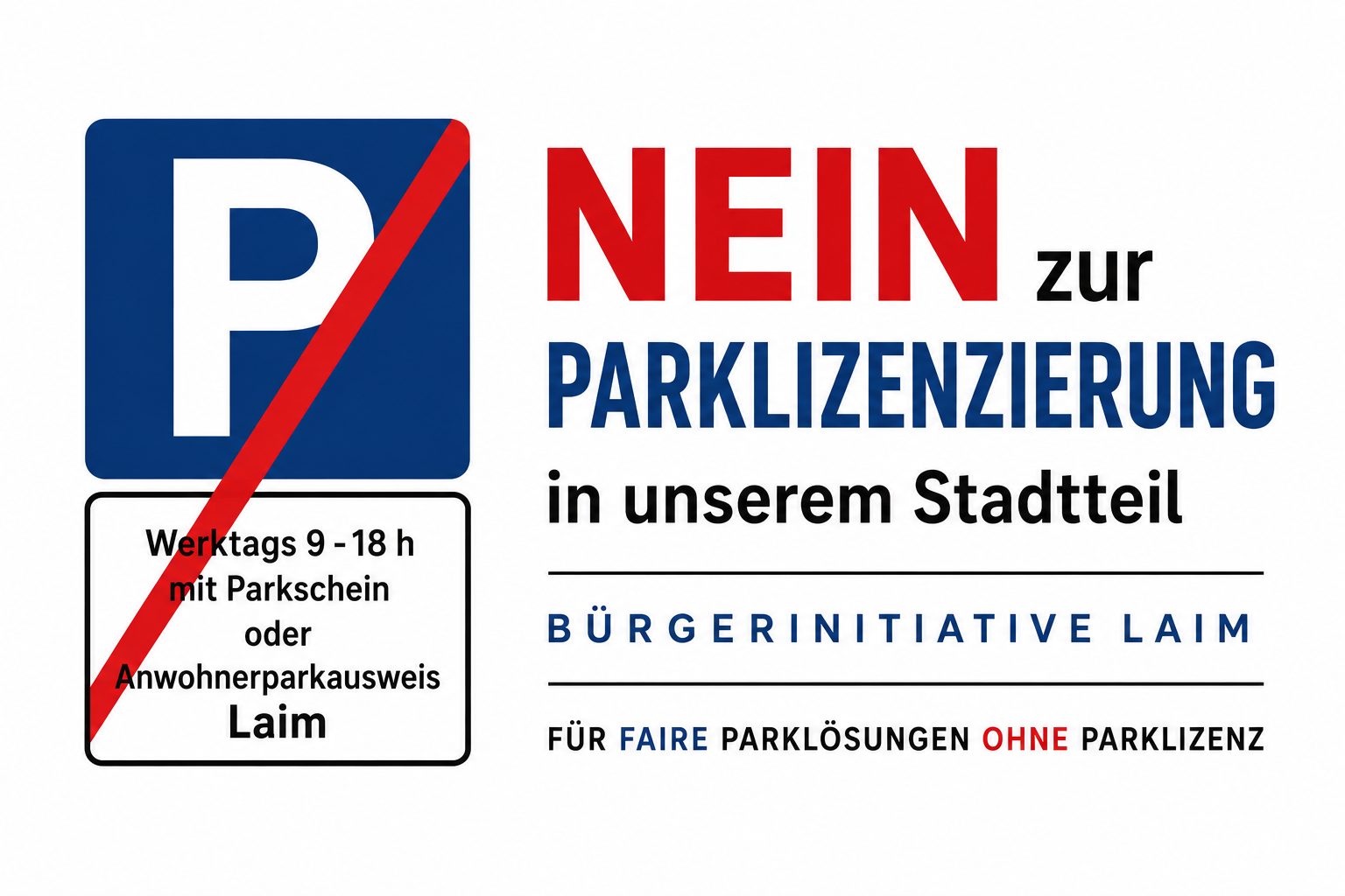 Logo Nein zur Parklizenzierung in Laim